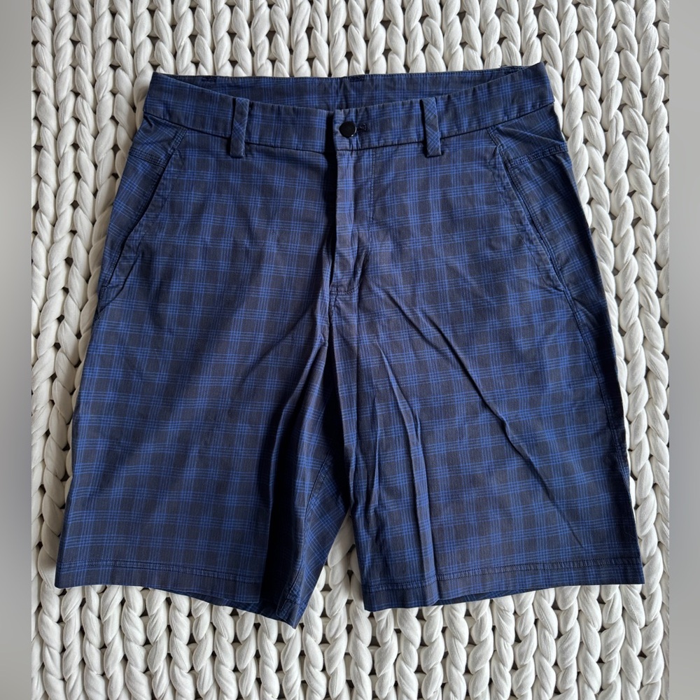Lululemon Kahuna 2.0 Shorts 10“ Plaid Print Flat Front Performance